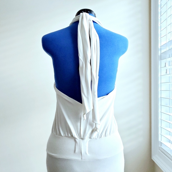 Michelle Mason Ivory Tie Dress ASO Nicole Richie M - Picture 5 of 7